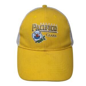 Gerveza Pacifico Clara Snapback Trucker Hat Yellow One Size Adjustable BDA